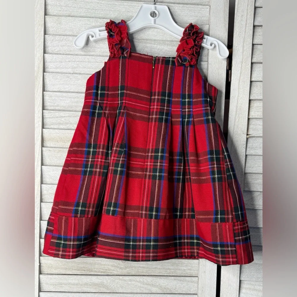 Children’s Place Red Plaid Sleeveless Dress. Size 18 months. Great Condition